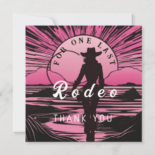 Een laatste Rodeo Bachelorette Bedankkaart