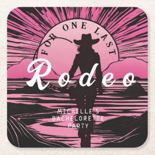 Eén Laatste Rodeo Bruidsmeisje Vierkante Kartonnen Onderzetter