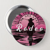 Een laatste rodeo vrijgezellenfeest ronde button 4,0 cm (Voorkant /achterkant)