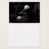 Een laatste witte Rose Visitekaartje (Voorkant /achterkant)