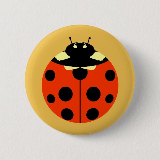 Eén ladybug ronde button 5,7 cm (Voorkant)
