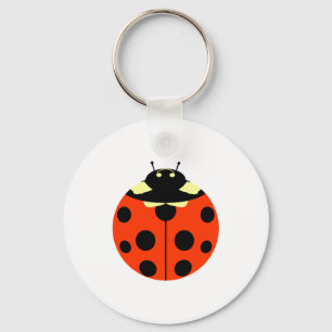 Eén ladybug sleutelhanger