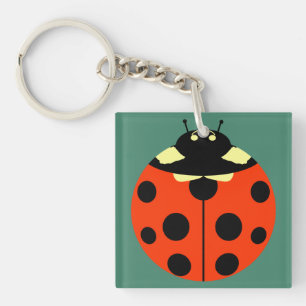 Eén ladybug sleutelhanger