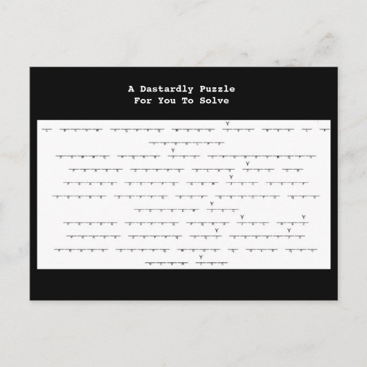 Een lafhartige puzzel van een Rick Roll Briefkaart (Voorkant)