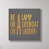 Een lamp, een reddingsboot, een ladder canvas afdruk (Voorkant)