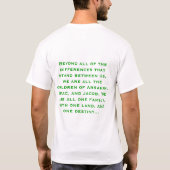 Eén land, één bestemming t-shirt (Achterkant)