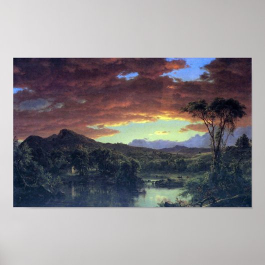 Een landelijk tehuis van de Frederic Edwin Church Poster (Voorkant)