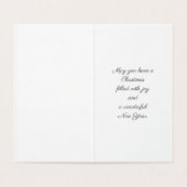 Een landelijke kerk genesteld in de sneeuw - licht kaart (Binnenkant ongevouwen)