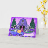 Een landelijke kerst-kerstkaart kaart (Gele Bloem)