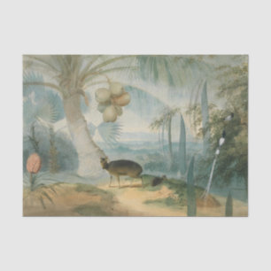 Een landschap in Ceylon door Samuel Daniell Tissuepapier