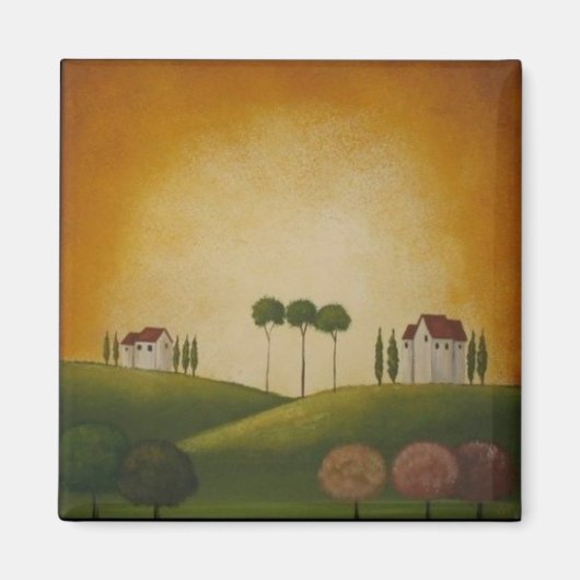 Een landschap in Toscane Magneet (Voorkant)