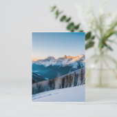 Een landschap van een met sneeuw bedekte berg briefkaart (Staand voorkant)