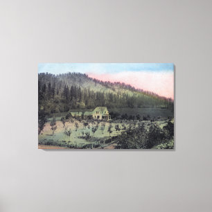 Een landverblijf scène canvas afdruk