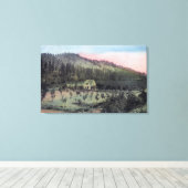 Een landverblijf scène canvas afdruk (Insitu (Houten vloer))