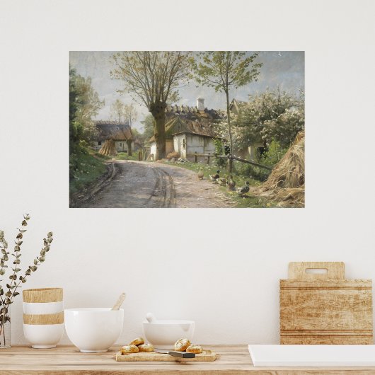 Een landweg in Jyllinge| Poster (Keuken)