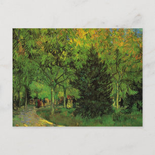 Een Lane in de openbare tuin in Arles door Van Gog Briefkaart