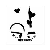 Een langdurige liefde 	rubberstempel (Afrduk)