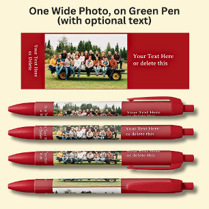 Een lange brede foto met optionele tekst op rood blauwe inkt pen