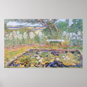 Een lange eilandtuin van Frederick Childe Hassam Poster