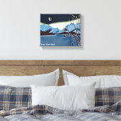 Een lange koude nacht canvas afdruk (Insitu (Slaapkamer))