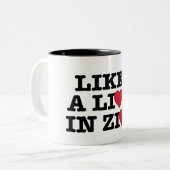 Een leeuw in de Mok van Zion (Voorkant links)