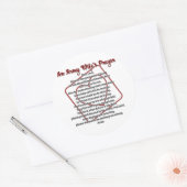 Een legervrouw gebed ronde sticker (Envelop)