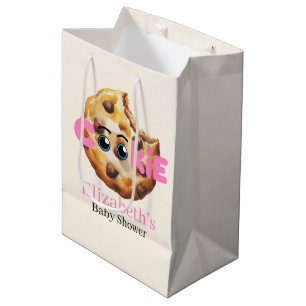 Een Lekker Zoet Roze Baby Shower Koekje Medium Cadeauzakje