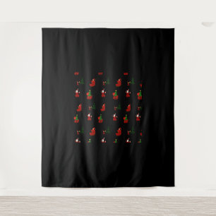 Een lelijk kerstpatroon wandkleed