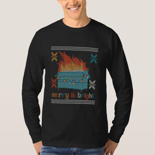 Een lelijke kerstazweefvliegtuig met vuurzee en t-shirt (Voorkant)