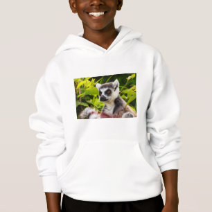 een lemur op Kinderen Fleece Pullover Hoodie