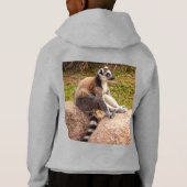 een lemur van een Madagascar op pullover hoodie (Achterkant)
