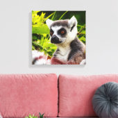 een lemur van madagaskar op een omwikkeld doek canvas afdruk (Insitu (Woonkamer))