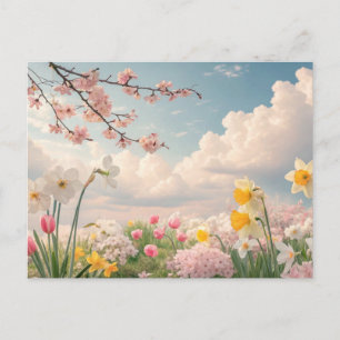 Een lente bloem achtergrond briefkaart