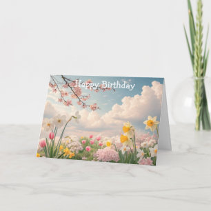 Een lente bloem achtergrond kaart
