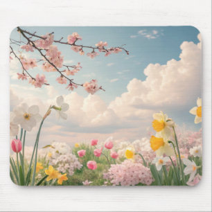 Een lente bloem achtergrond muismat