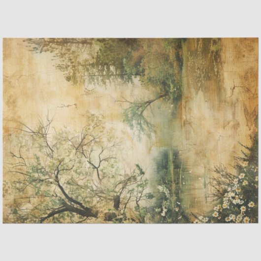 Een lente-ephemera-serie ontwerp #3 tissuepapier (Voorkant)