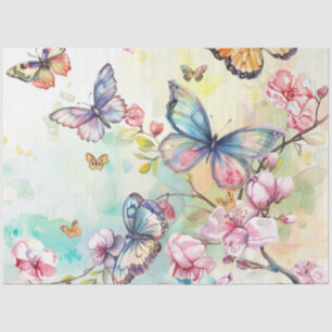 Een lente vlinder serie ontwerp #3 tissuepapier