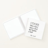 Een leraar neemt een hand in notitieboek (Binnen)