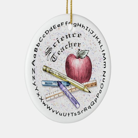 Een leraar wetenschap keramisch ornament (Rechts)