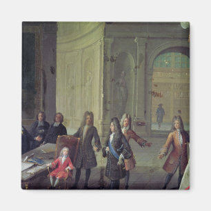 Een les voor de jonge Louis XV Magneet