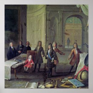 Een les voor de jonge Louis XV Poster