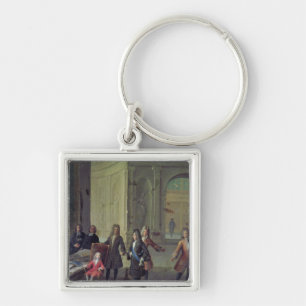 Een les voor de jonge Louis XV Sleutelhanger