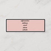 Een Lesson voor het leven van moeder #1 Mini Visitekaartje (Achterkant)