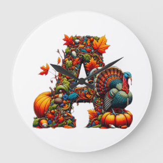 Een letter A in Thanksgiving-stijl Grote Klok