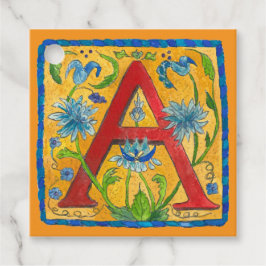 Een letter Canvas tas Bedankjes Labels