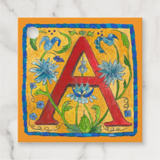 Een letter Canvas tas Bedankjes Labels