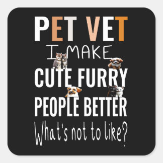 Een leuk cadeau voor veearts vierkante sticker