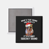 Een leuk piepend geluid kerst eekhoorn Xmas Magneet (Voorkant / Achterkant)