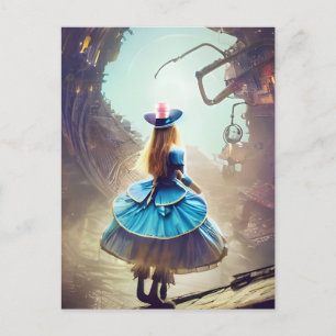 Een leuk portaal Alice steampunk AI genereerde kun Briefkaart