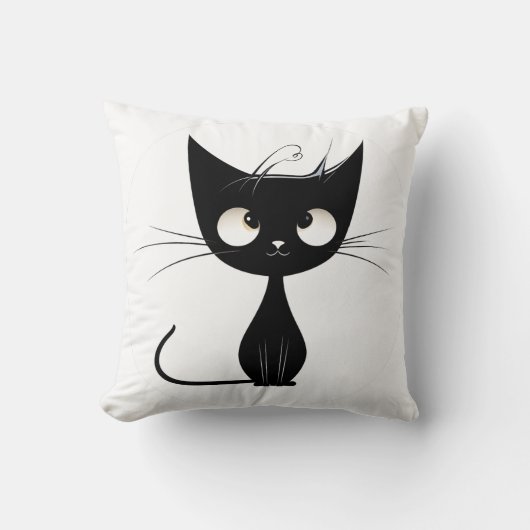 Een leuke animatie Cat Pillow Kussen (Voorkant)